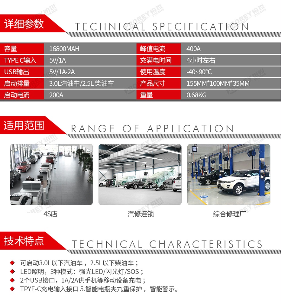 GW-170010103-啟尚 Q5(九防智能夾）應(yīng)急啟動電源帶充氣-2