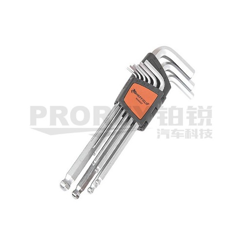 鋼盾 S050007 9件套公制加長球頭內(nèi)六角扳手